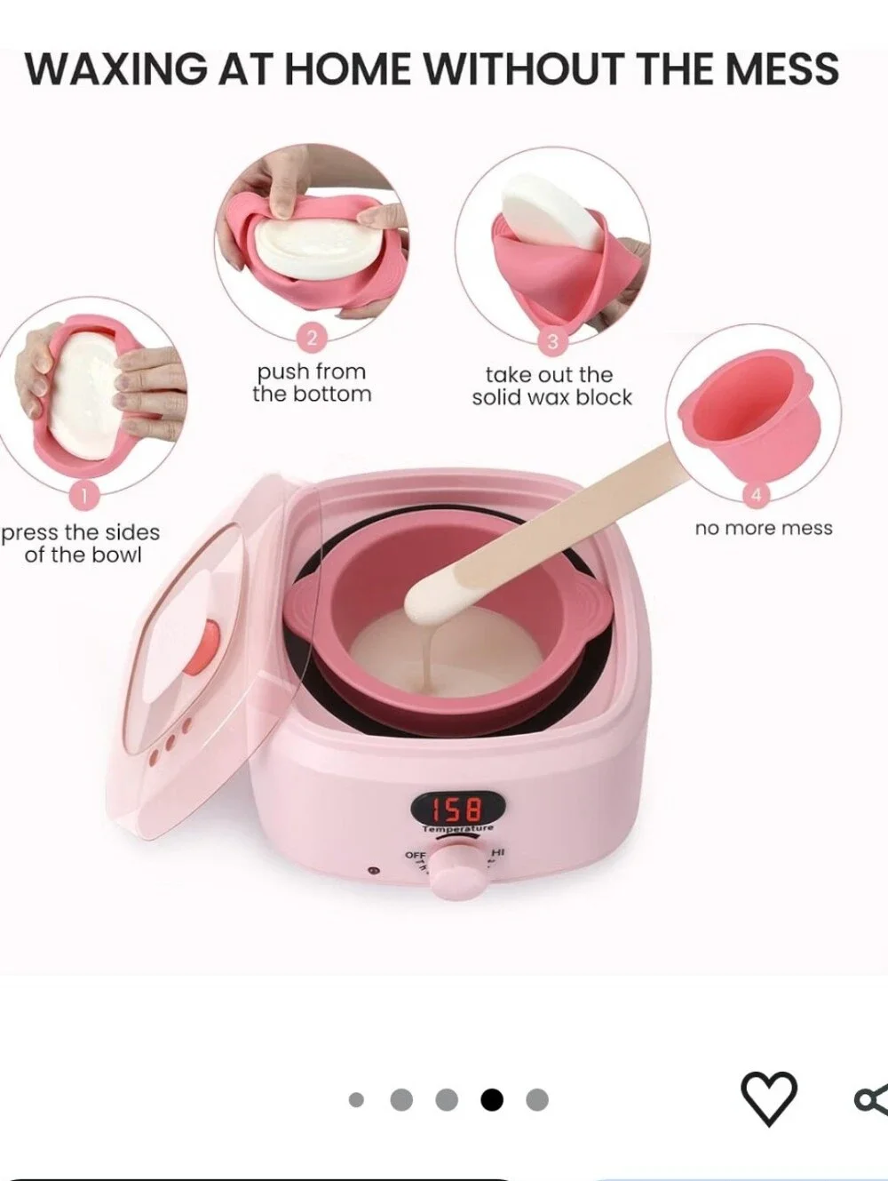 Digital Waxing Warmer For Women, 500ml At Home Waxing Kit